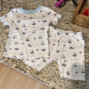 Kissy Kissy Sailboat Print Pajama Set
